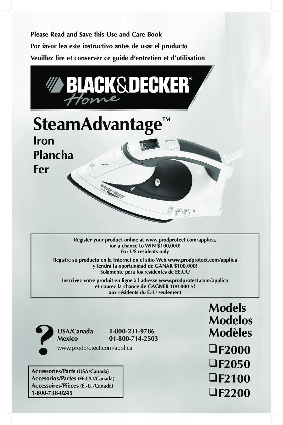 Black & Decker F2050, F2000, F2100, F2200 User Manual