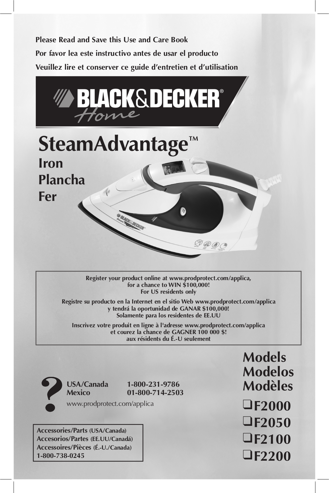 Black & Decker F2050, F2000, F2100, F2200 User Manual