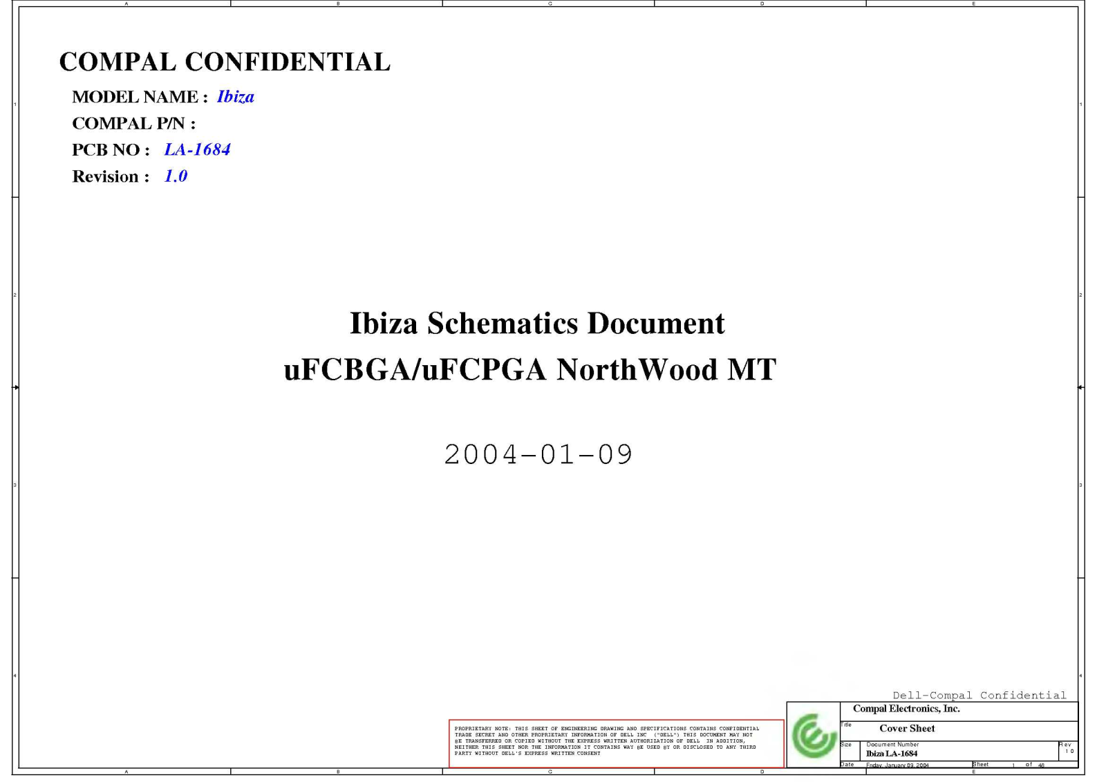 COMPAL uFCBGA,uFCPGA Schematics