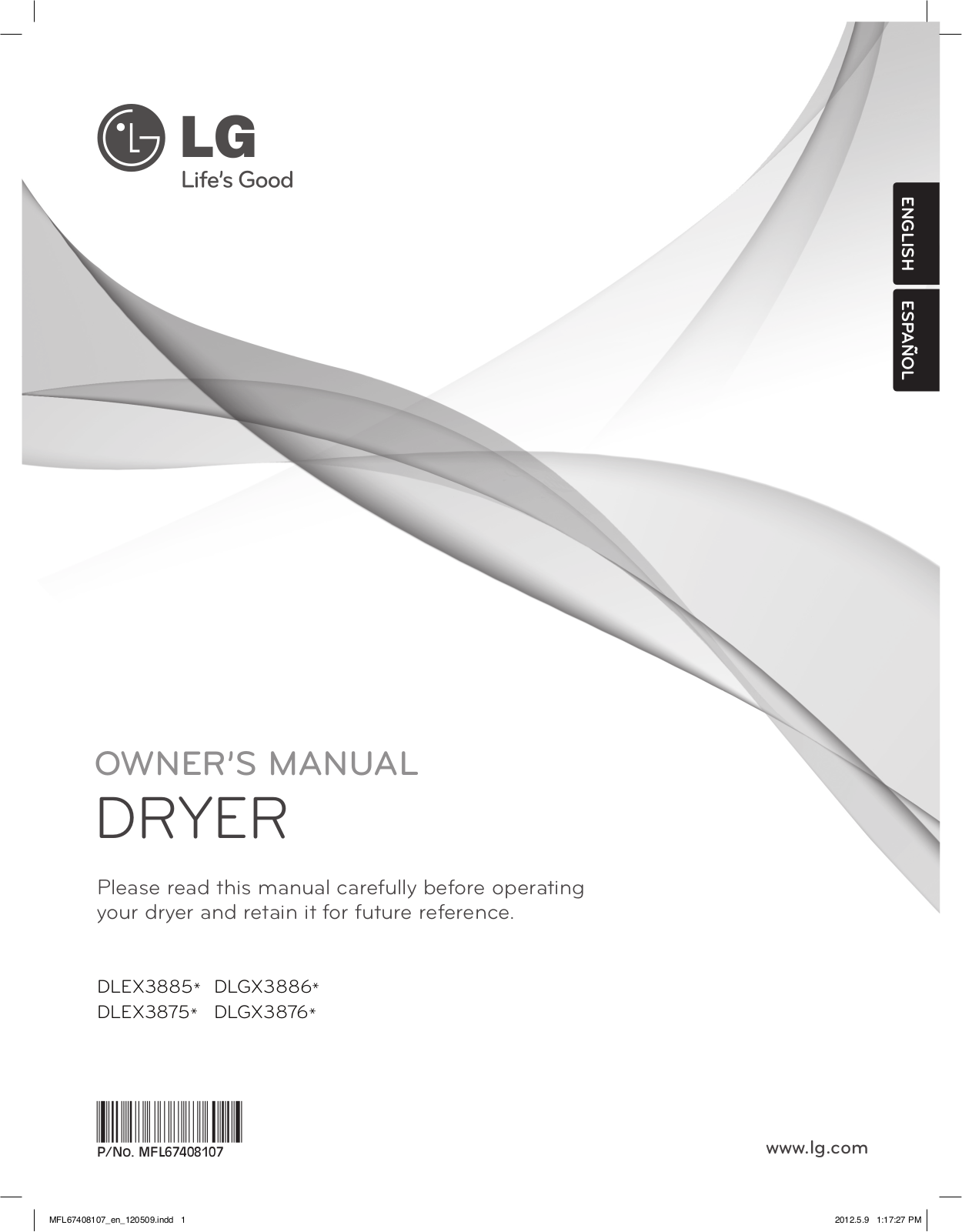 LG LSDE388VS User Manual