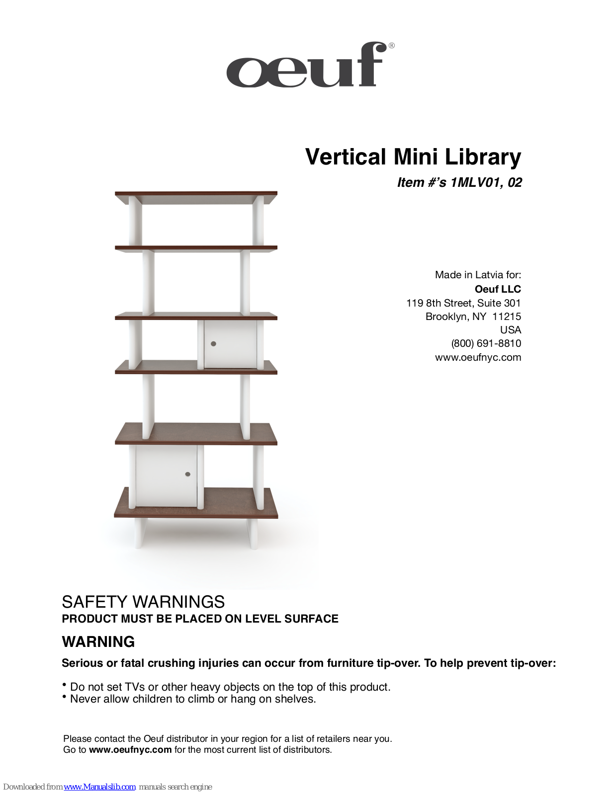 Oeuf 1MLV01, 1MLV02 User Manual