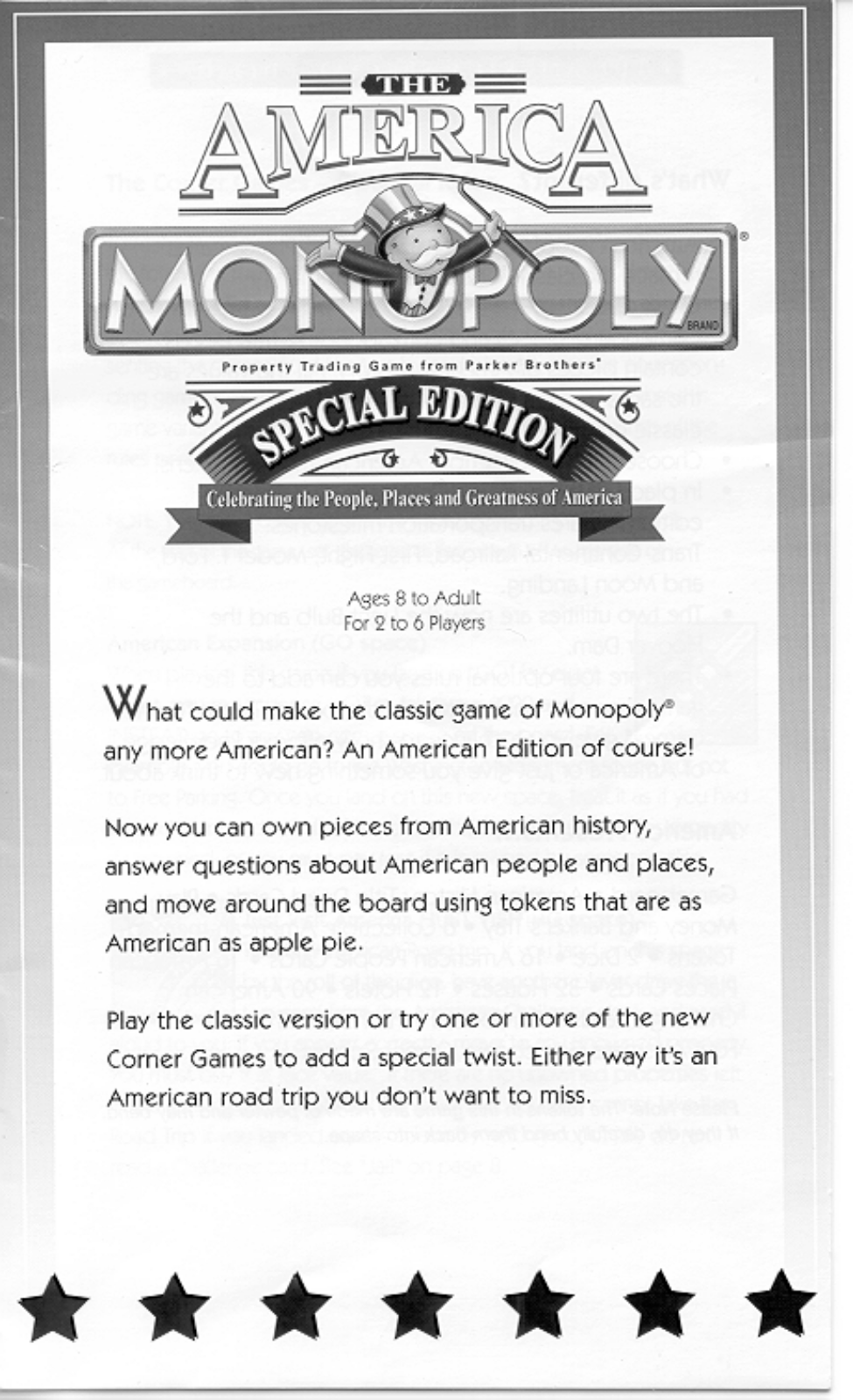 HASBRO Monopoly America User Manual