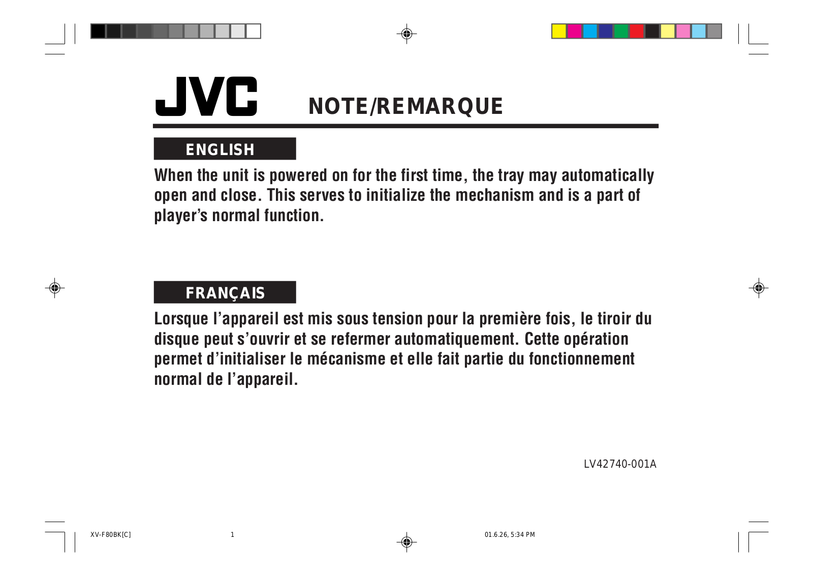 JVC LV42740-001A User Manual