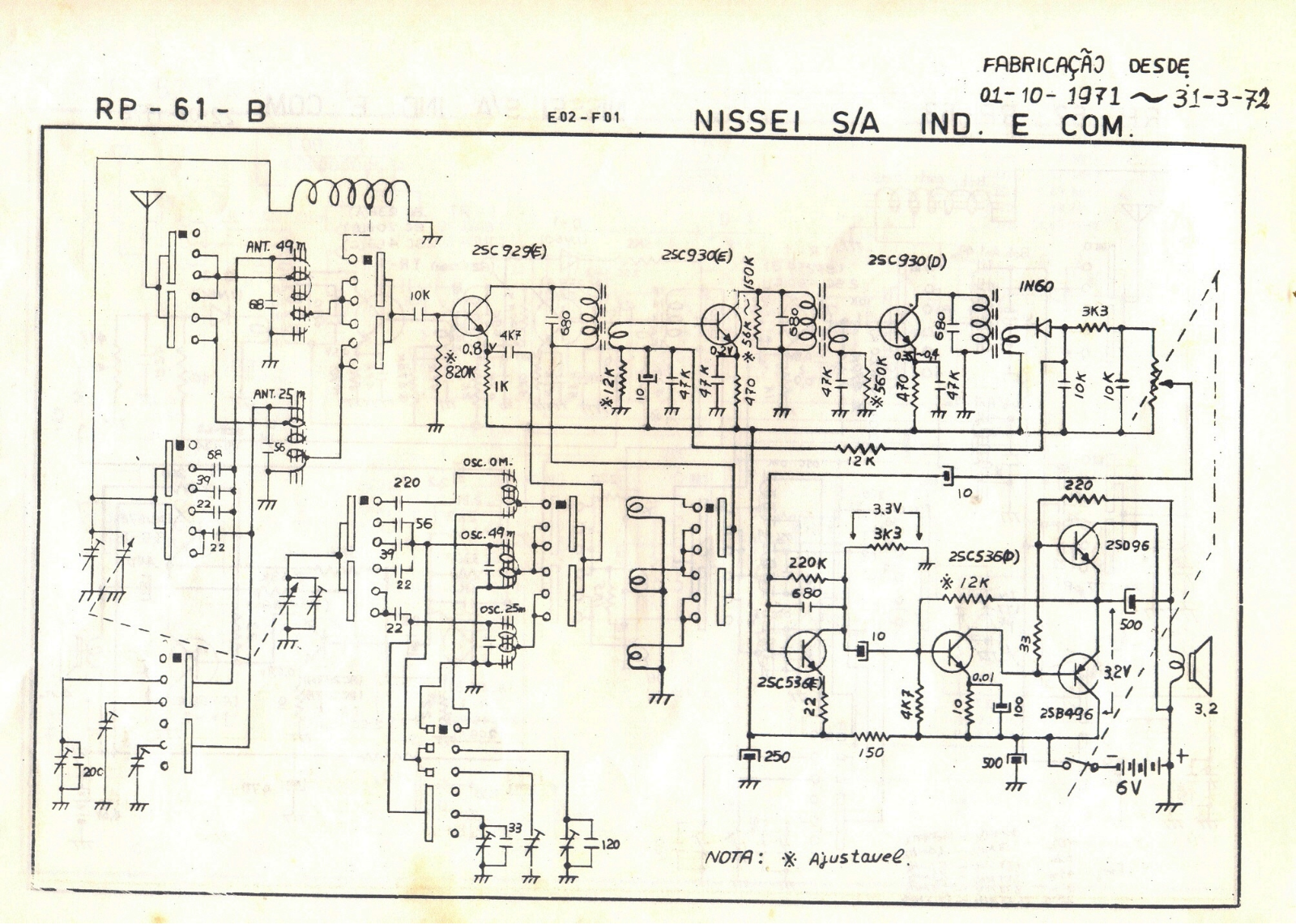 NISSEI RP-61B Schematic