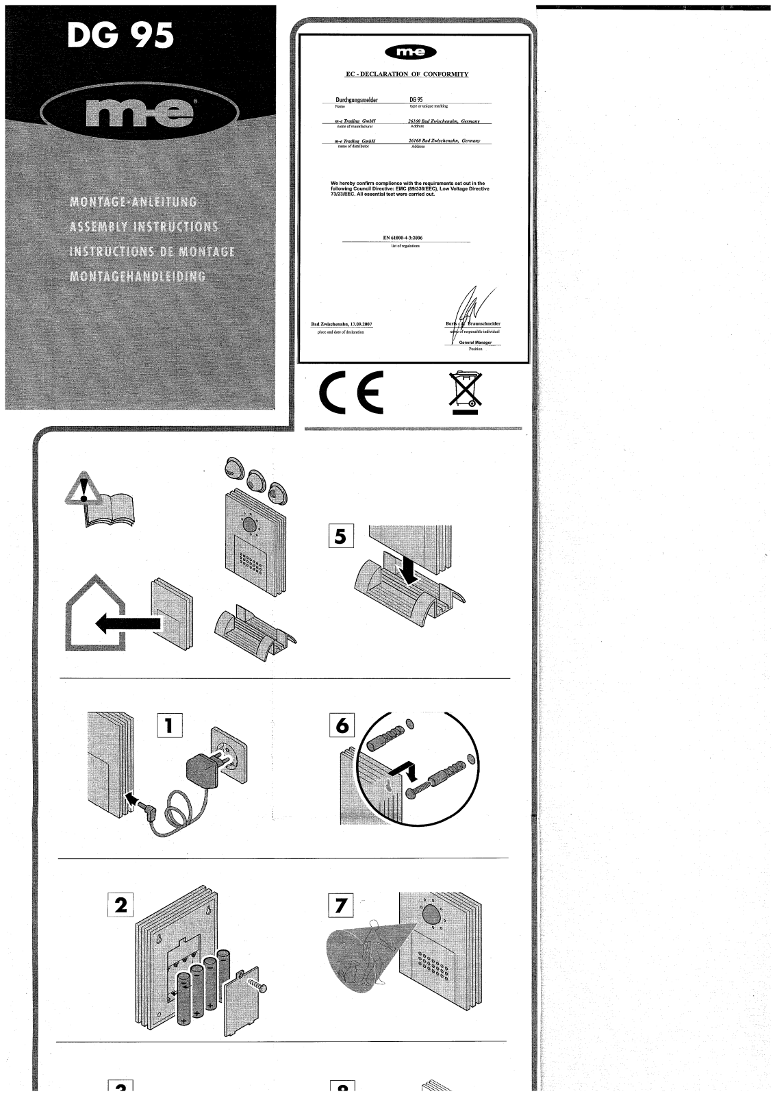 m-e DG95 Assembly Instructions