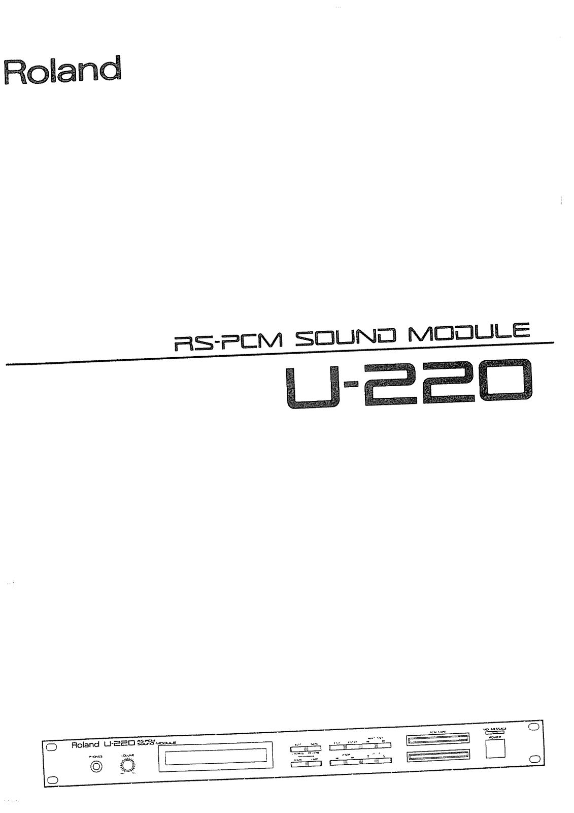 Roland U-220 User Manual