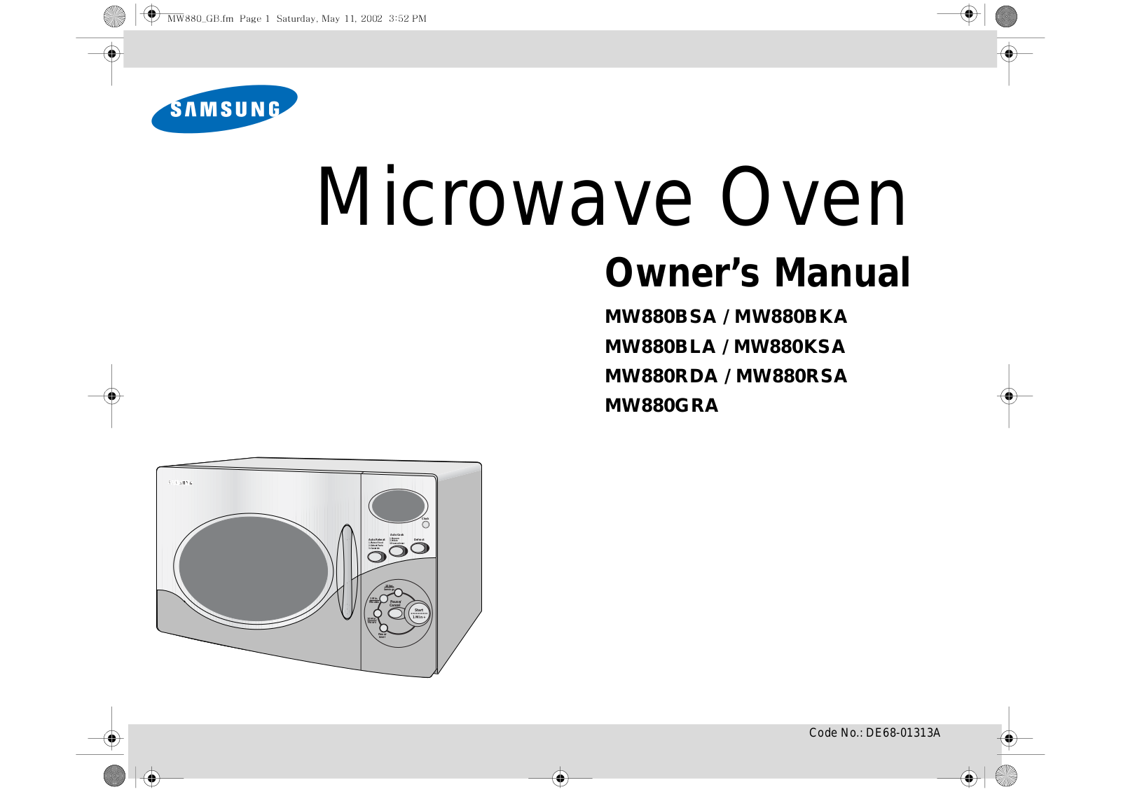 Samsung MW880BLA User Manual