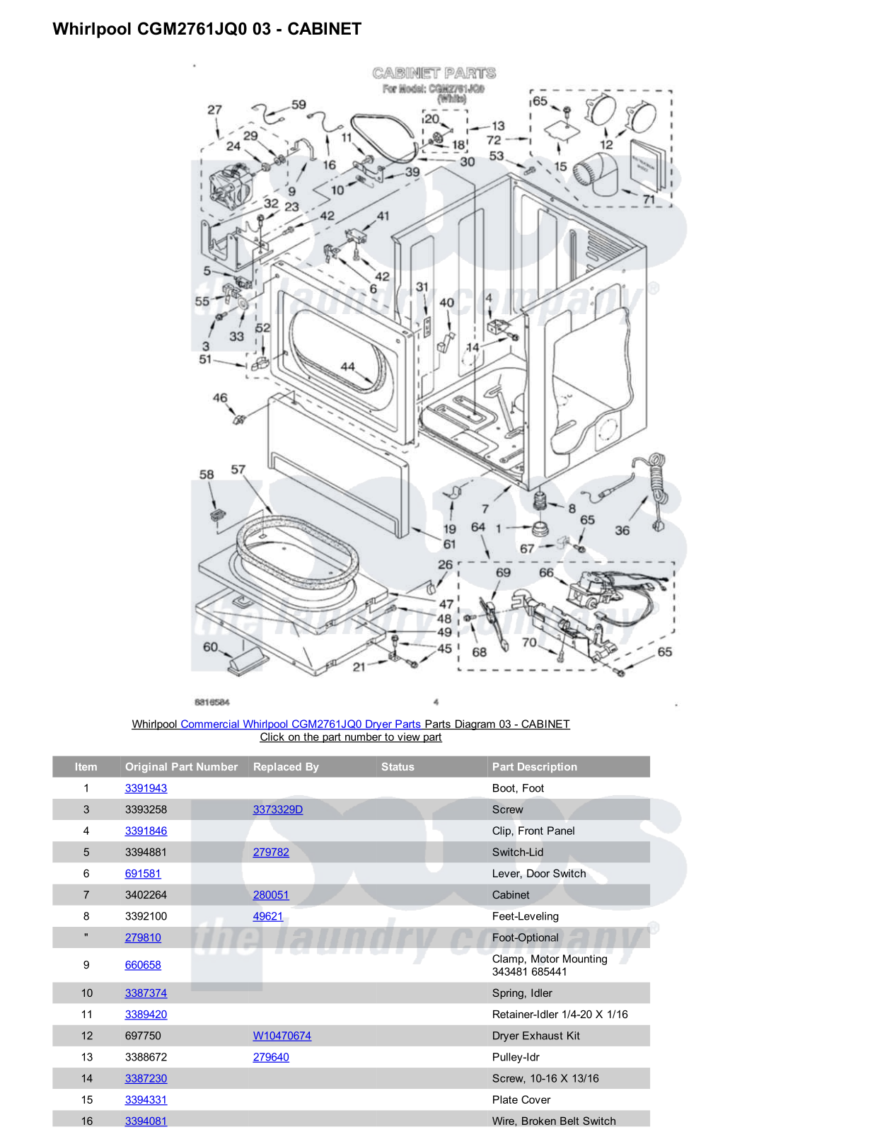 Whirlpool CGM2761JQ0 Parts Diagram