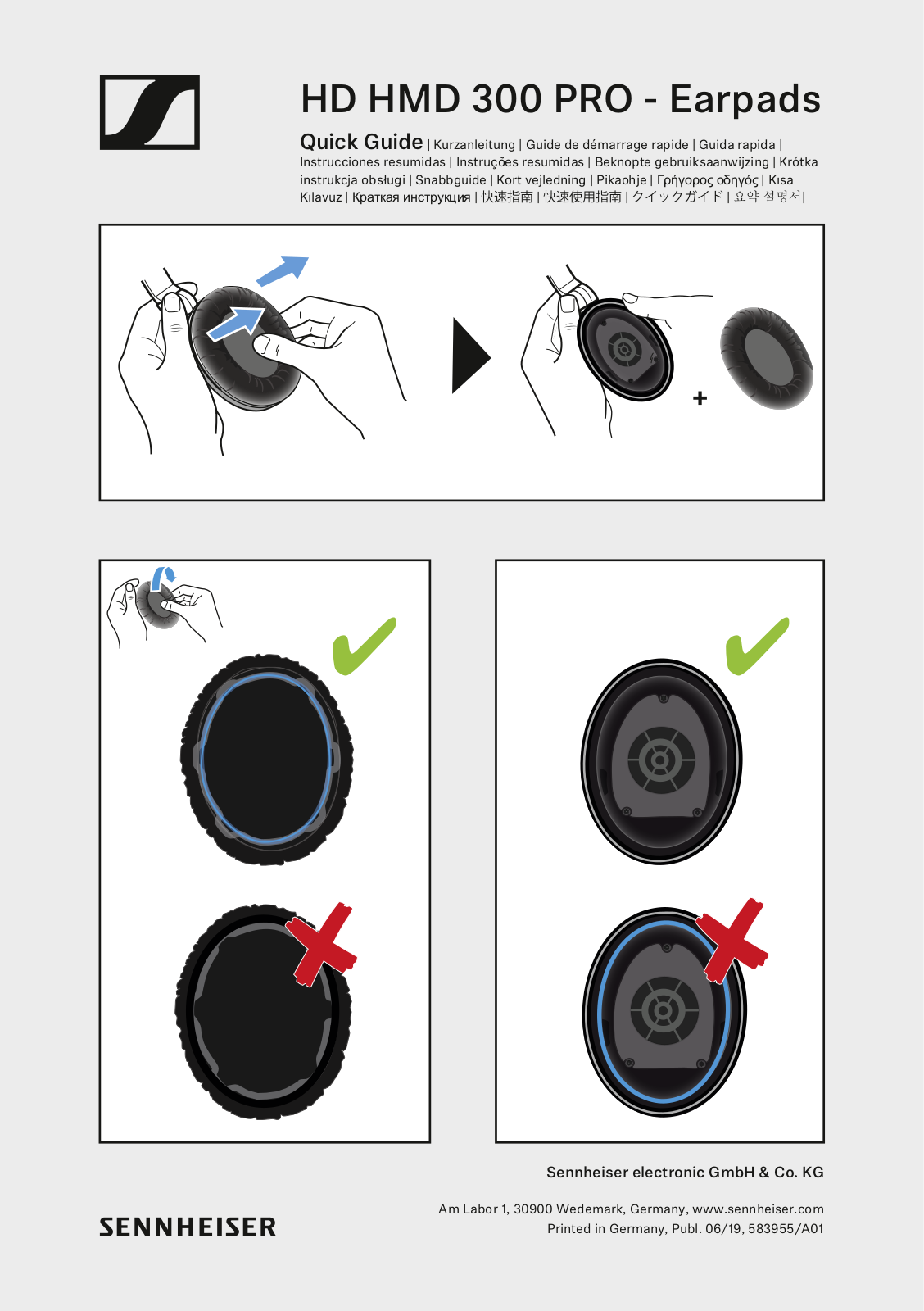 Sennheiser HD HMD 300 PRO Quickstart Guide - ManualMachine.com