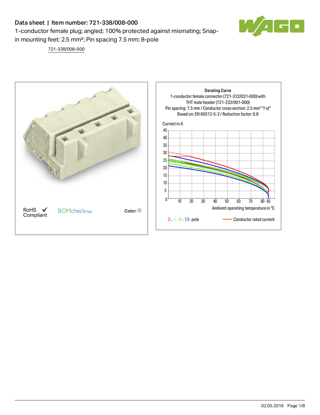 Wago 721-338/008-000 Data Sheet