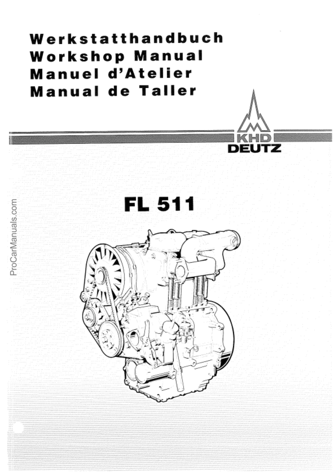 Deutz Engine FL 511 – Specification data Workshop Manual - ManualMachine.com