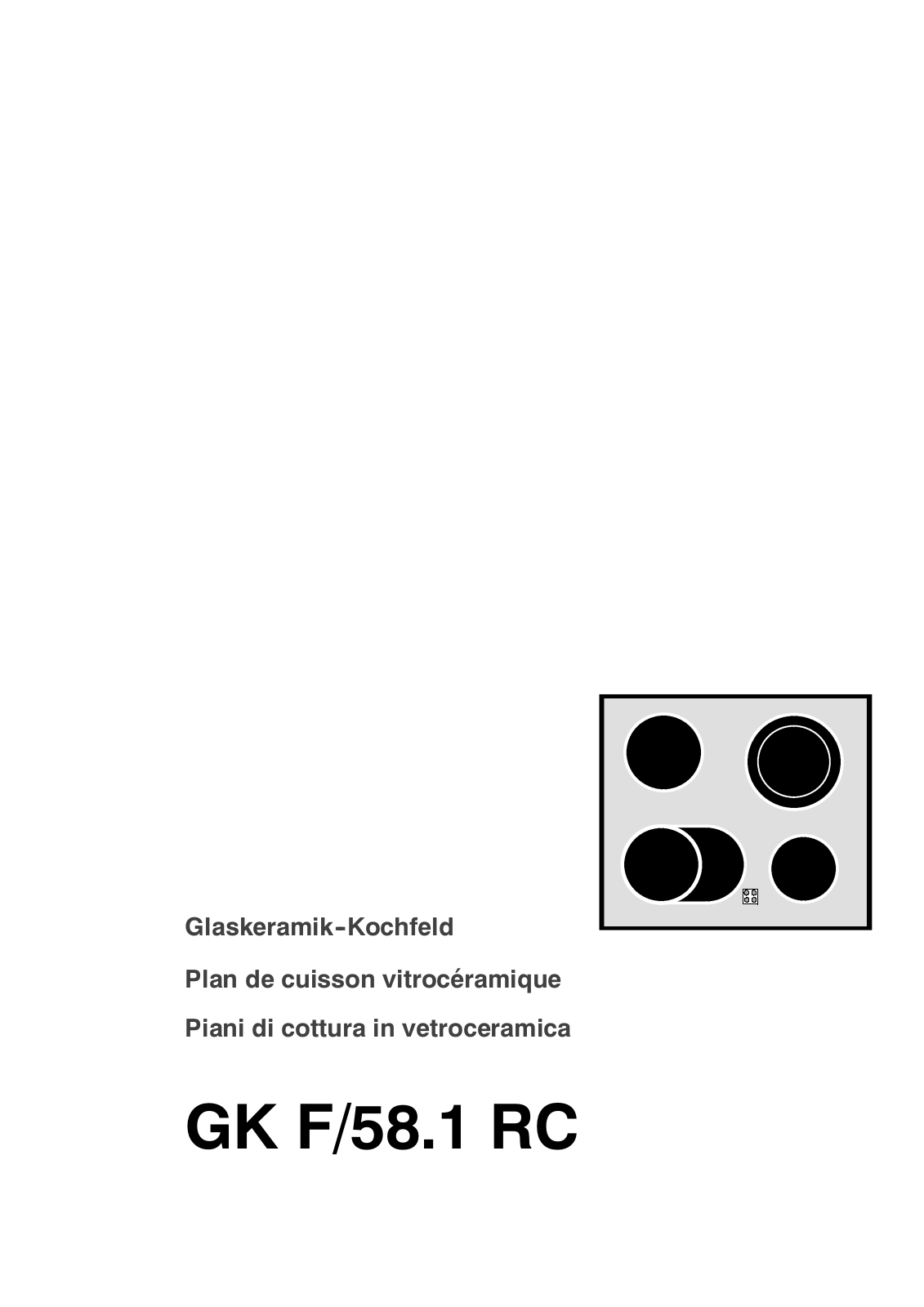 Therma GKF/58.1RC Operating Manual