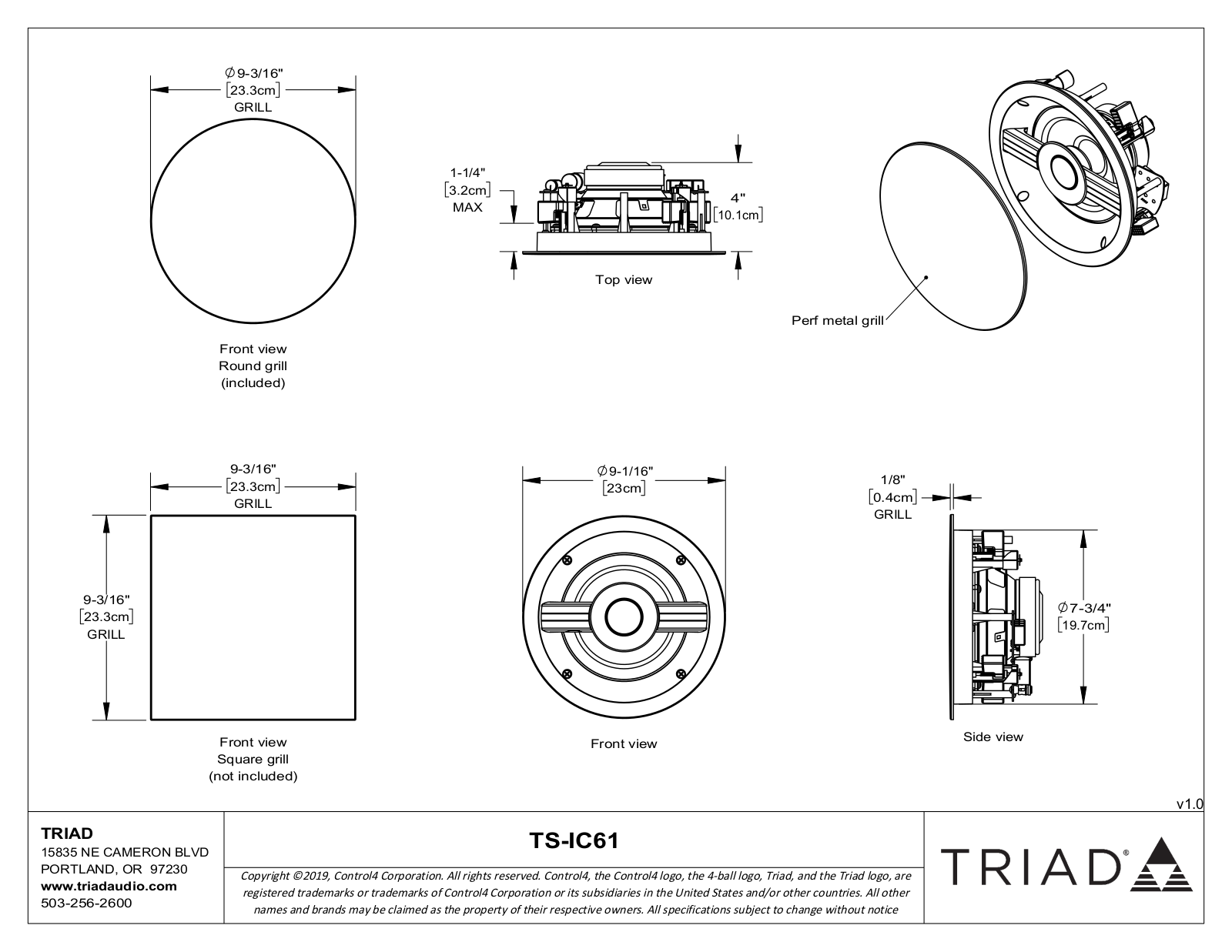 Winning Home WH100026 Specifications Sheet