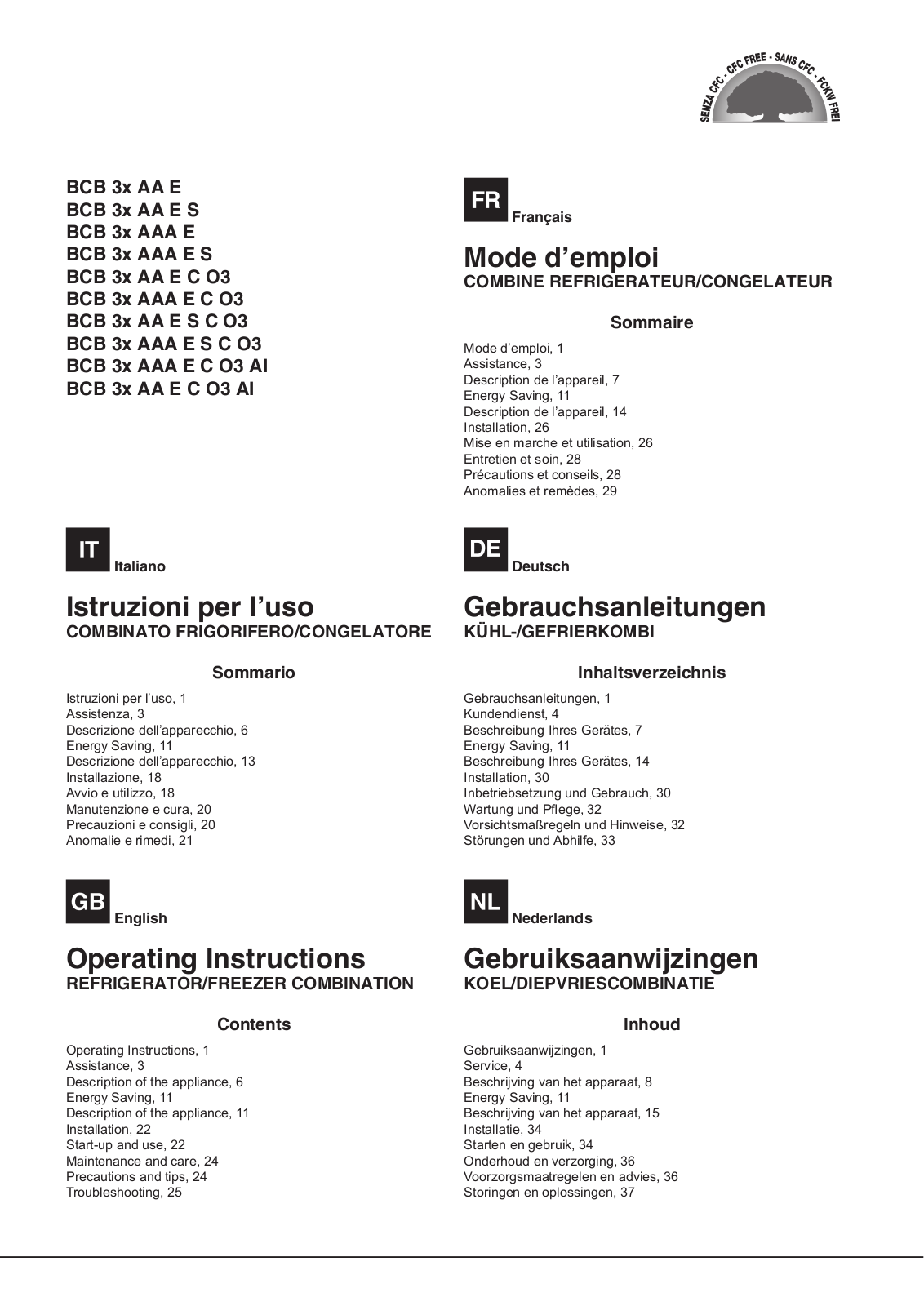 HOTPOINT BCB 31 AA E C O3 AI User Manual