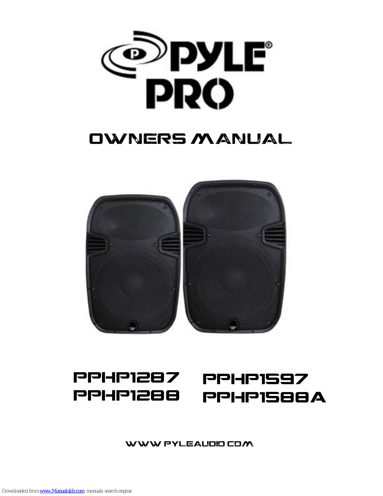 Pyle Pro PPHP1288, PPHP1588A, PPHP1597 Owner's Manual