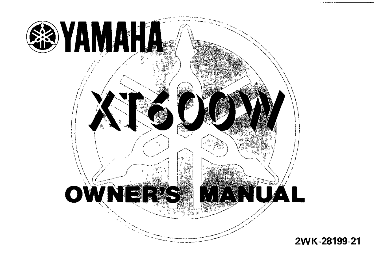 Yamaha XT1600 W 1989 Owner's manual