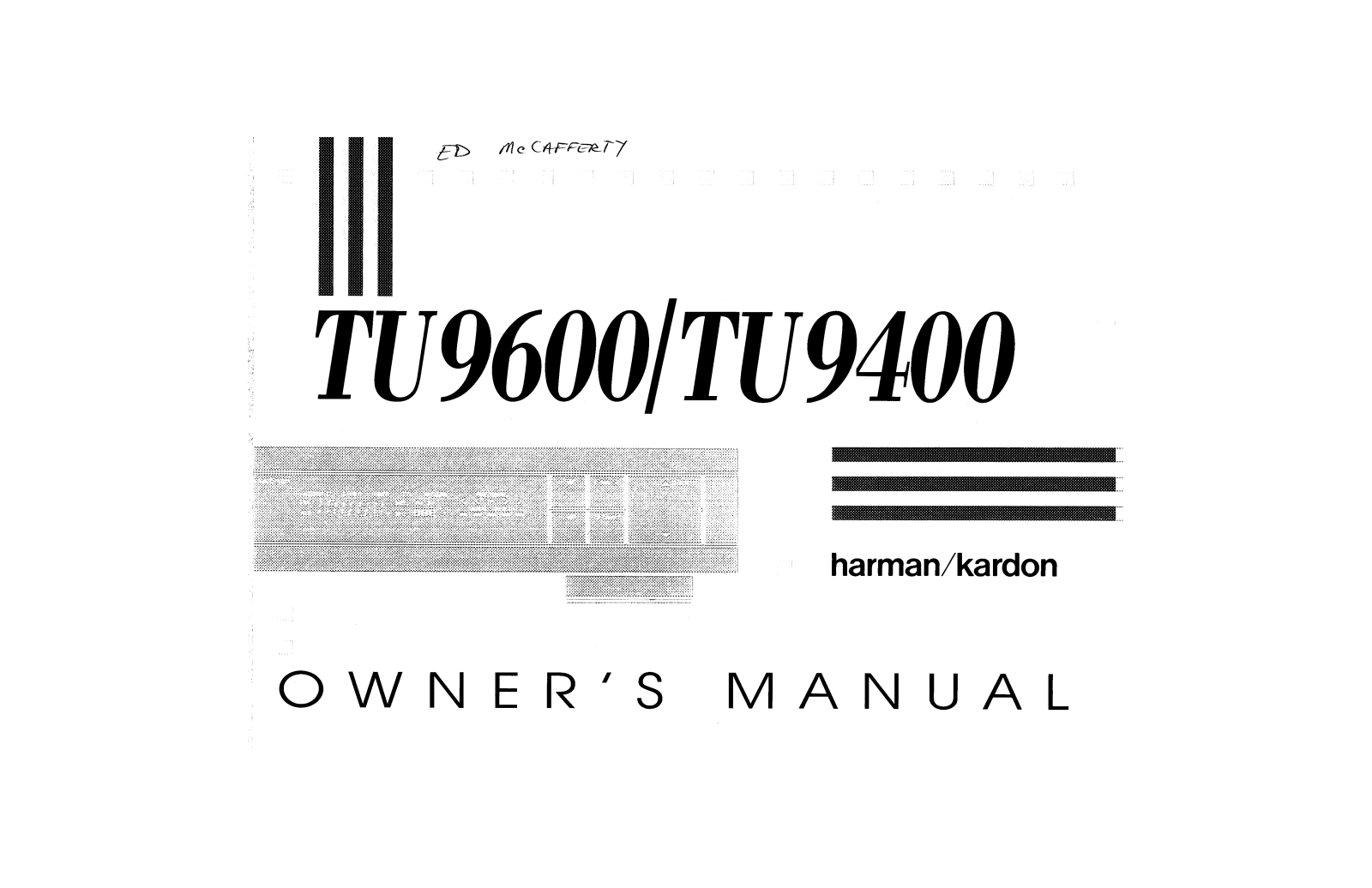 Harman Kardon TU-9400 Owners manual