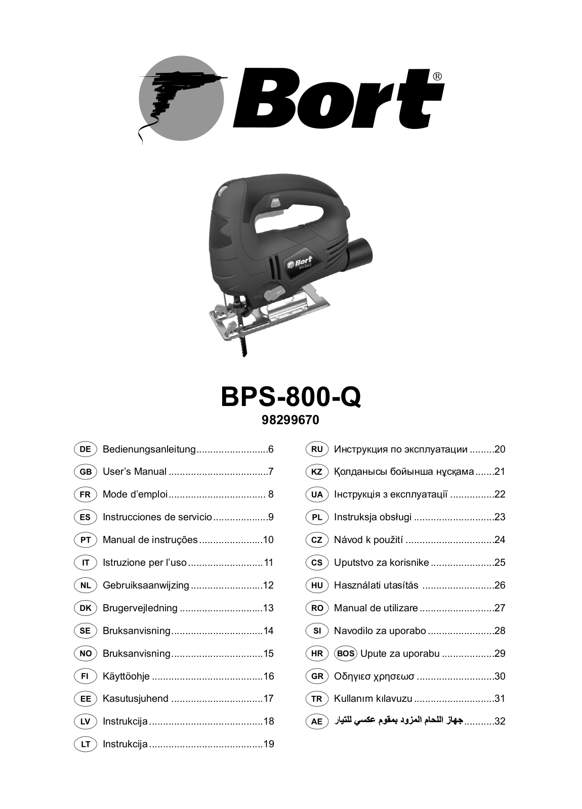 Bort BPS-800-Q User Manual