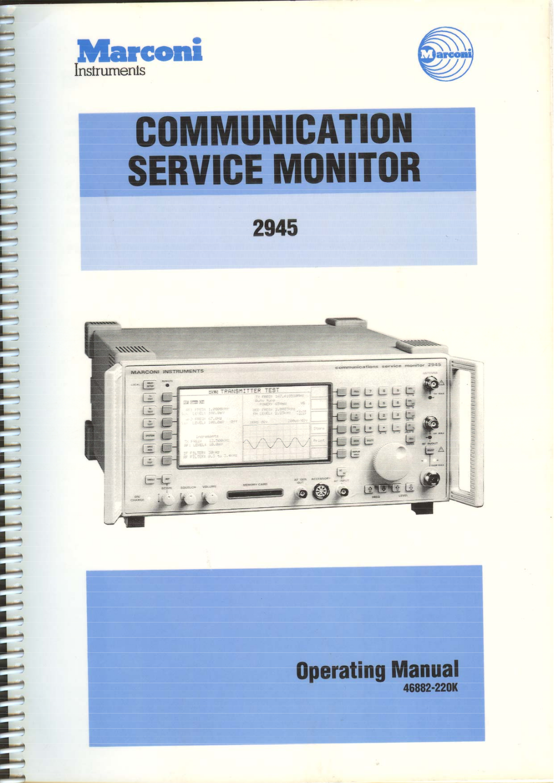 Marconi 2945 User Manual