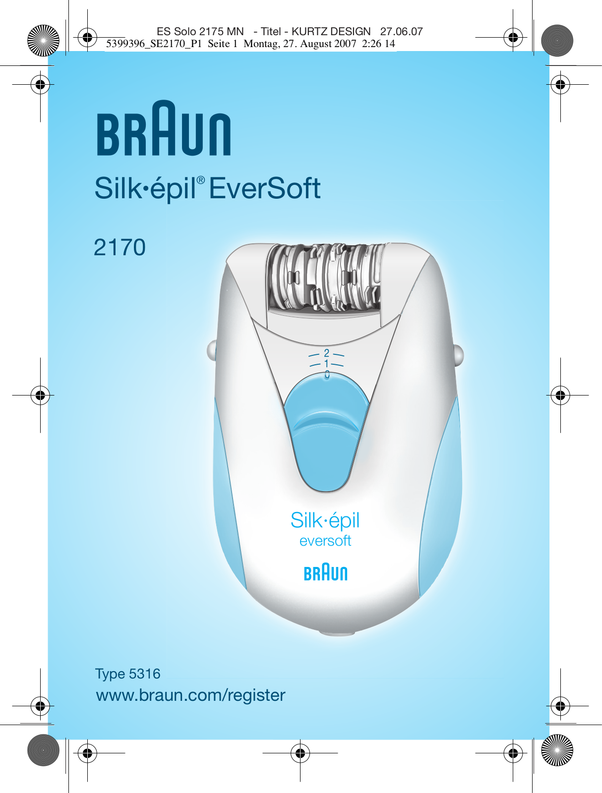 BRAUN 2170 User Manual