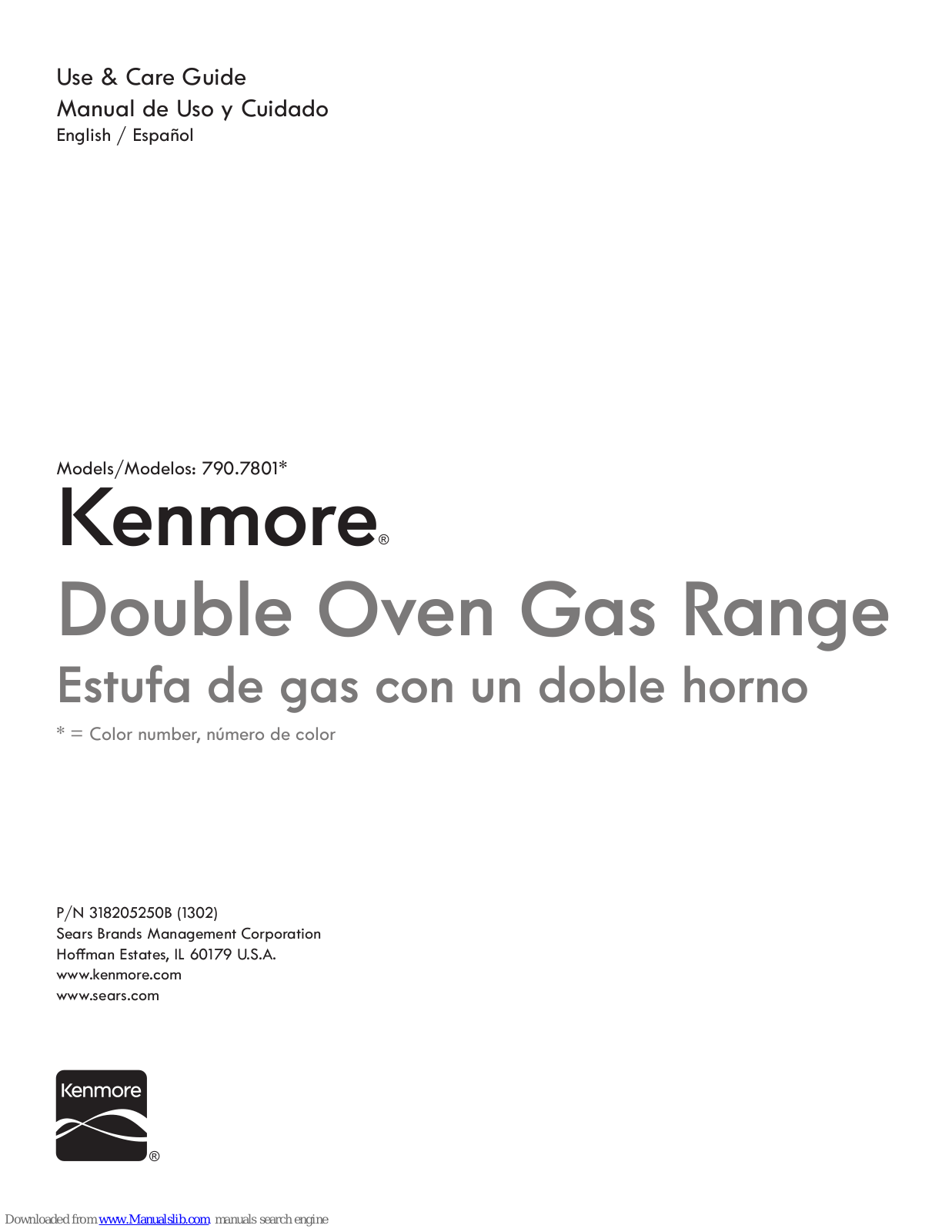 Kenmore 790.7801 Series Use & Care Manual