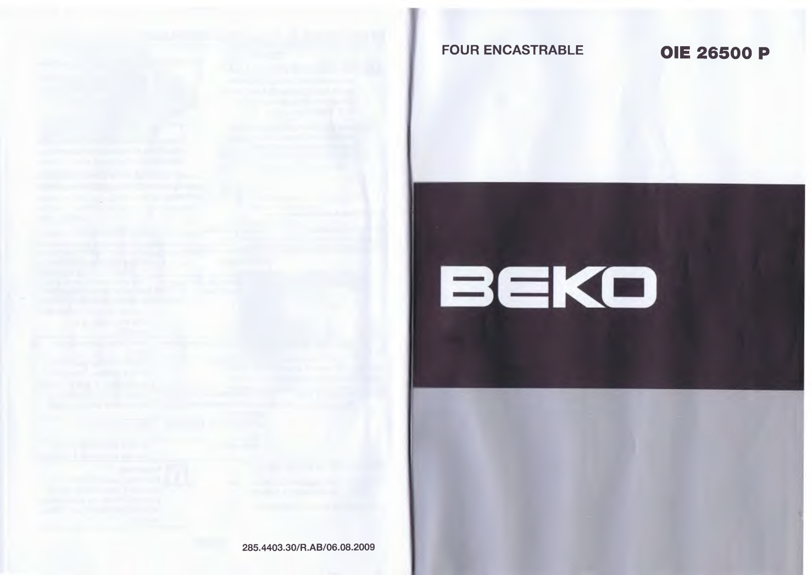 BEKO OIM26600 User Manual