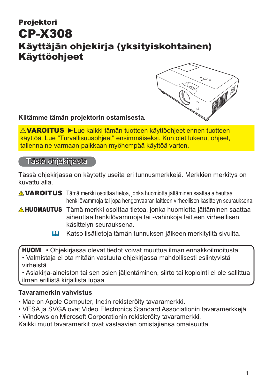 Hitachi CP-X308WF User Manual