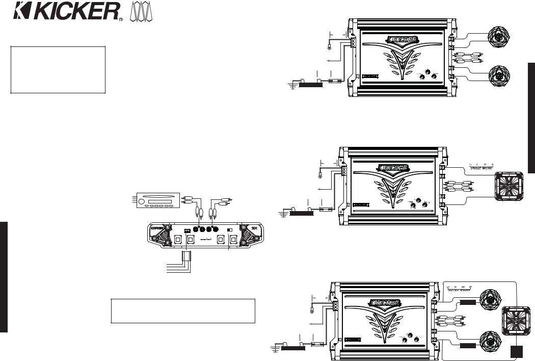 Kicker ZX150.2, ZX200.2, ZX250.2 User Manual