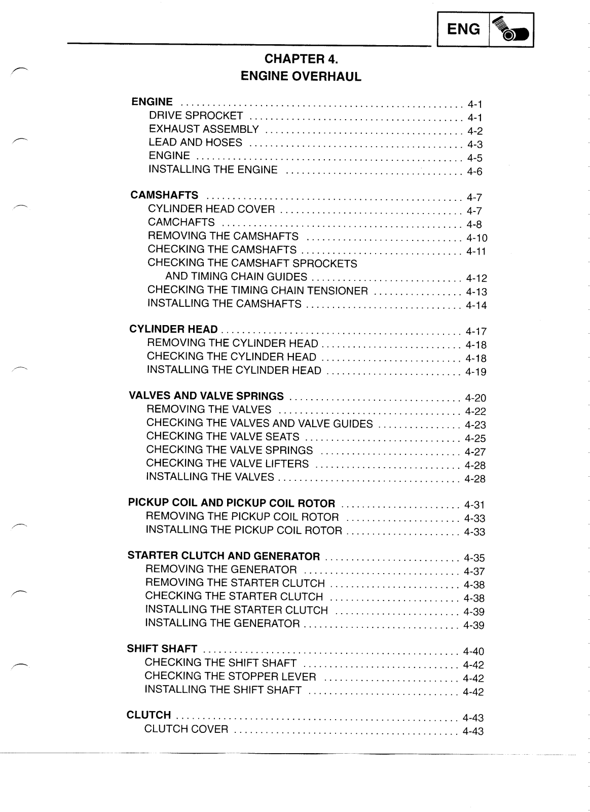 Yamaha YZF-R6 Service Manual