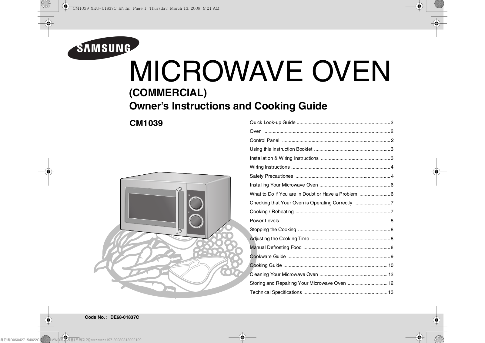 Samsung CM1039-K User Manual