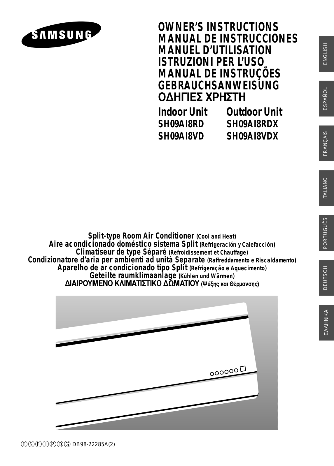 Samsung SH09AI8VD/SER, SH09AI8VD, SH09AI8RD/SER User Manual
