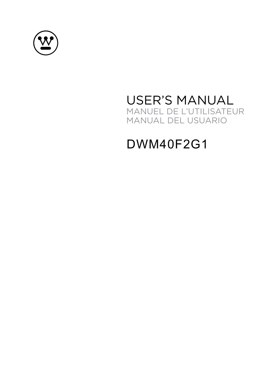 Westinghouse Digital DWM40F2G1 User Manual