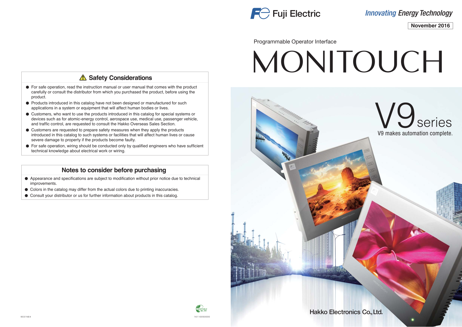 Fuji Electric Monitouch V9 Series Catalog