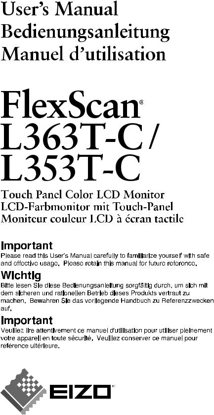 Eizo FLEXSCAN L363T-C, FLEXSCAN L353T-C User Manual