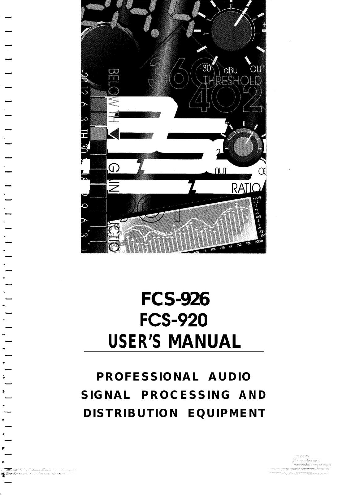 Bss audio FCS-926 User Manual