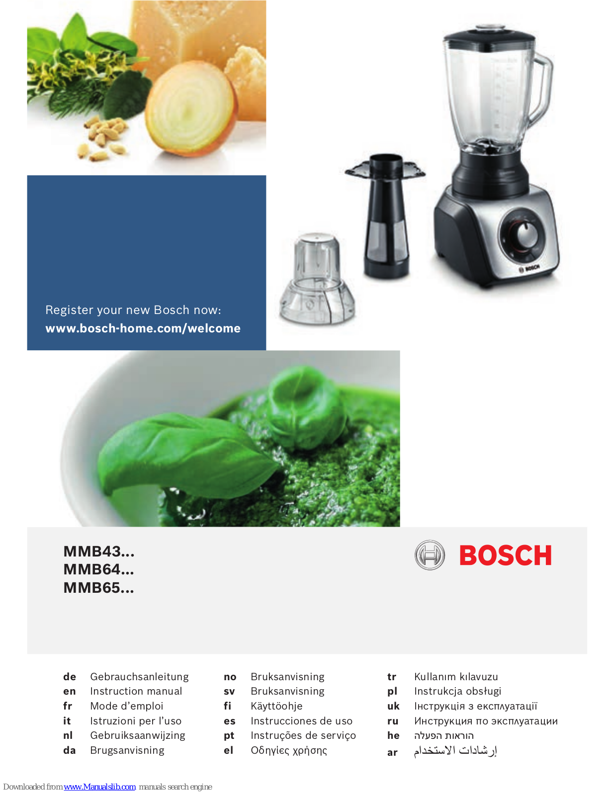 Bosch MMB43..., MMB64... Instruction Manual