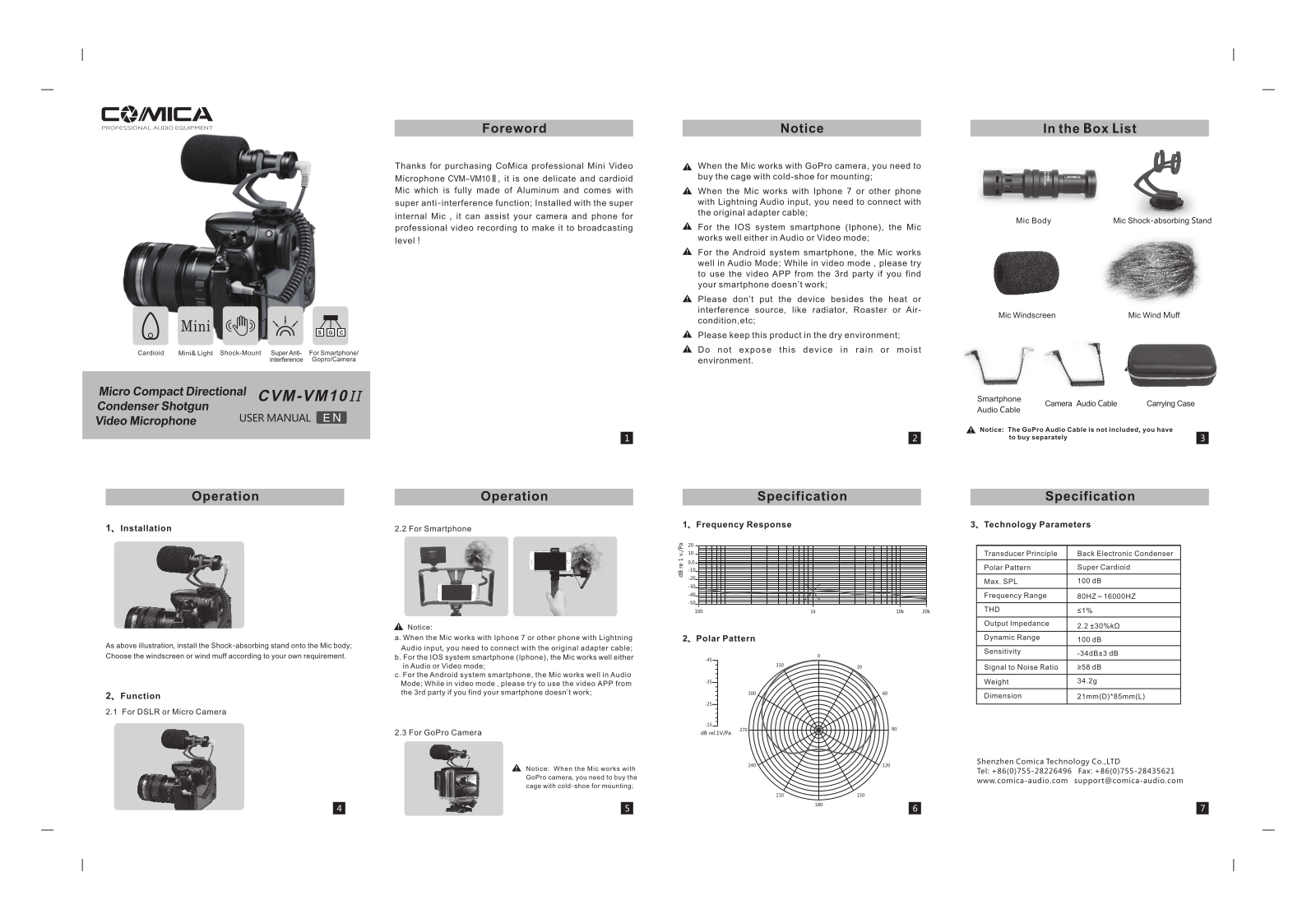 Comica CVM-VM10II User Manual