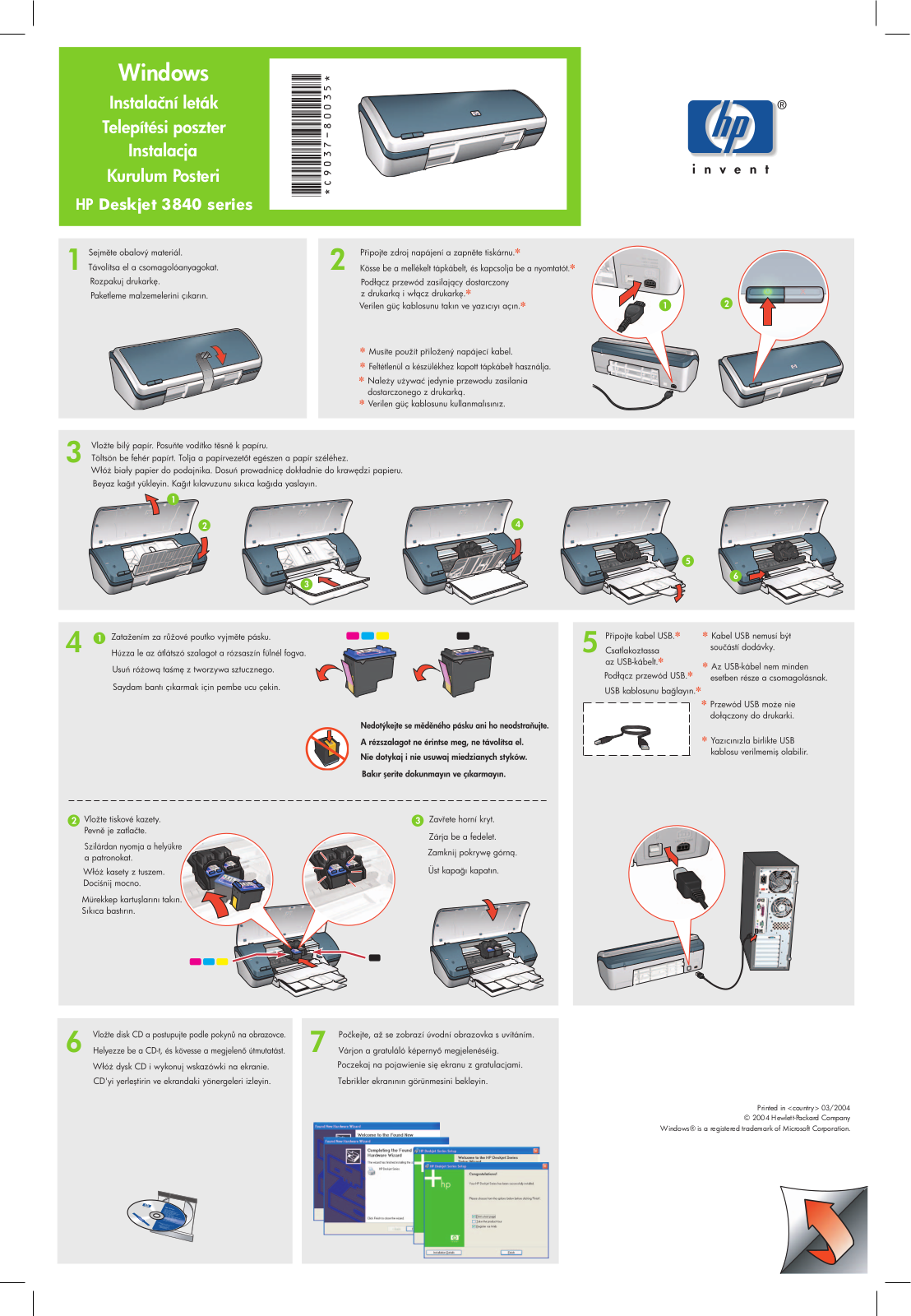 Hp DESKJET 3840 User Manual