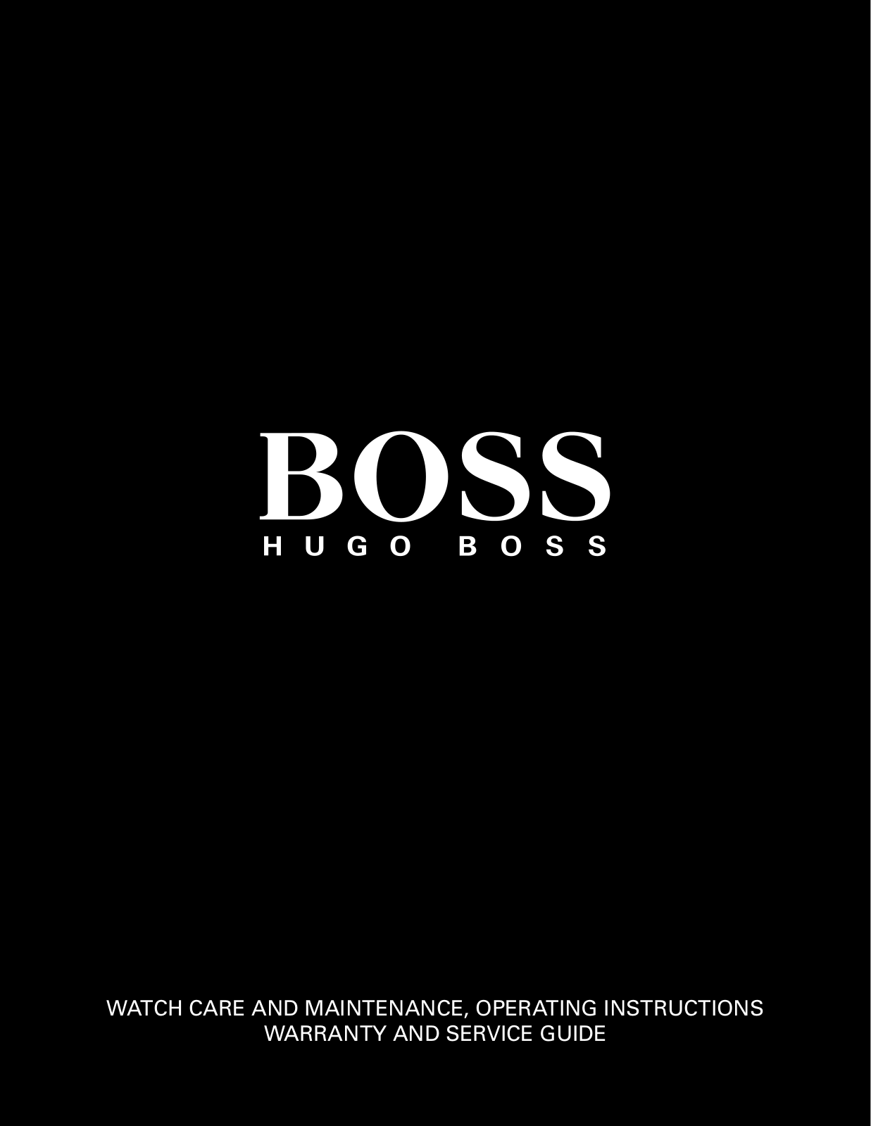 HUGO BOSS HB5005, HB5009, HO2101, H4039, HB2027 User Manual