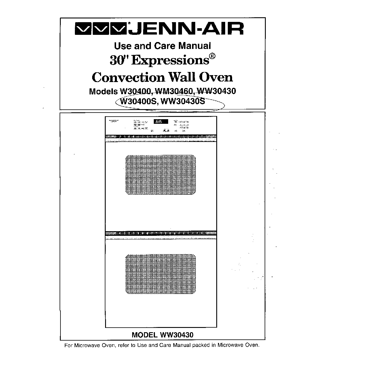 Jenn-Air WW30430S, W30400S, WW30430 User Manual