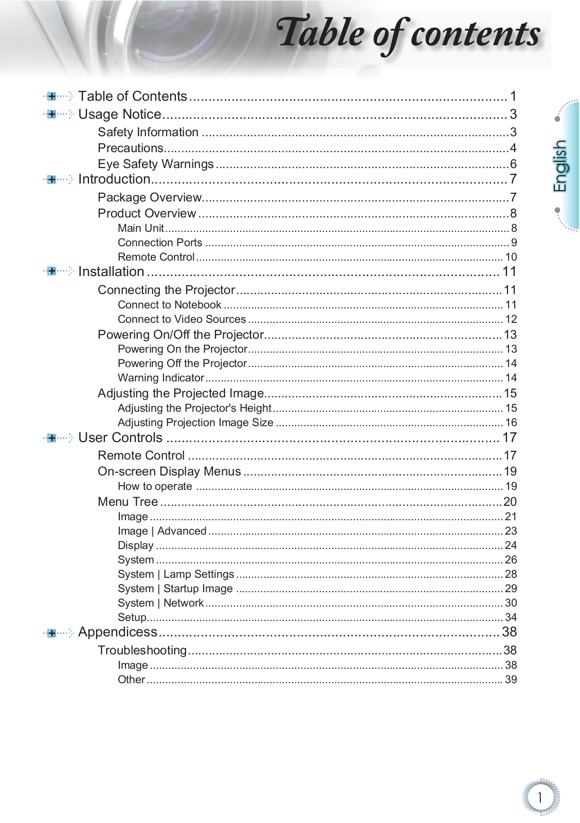 Optoma EH2060 User Manual