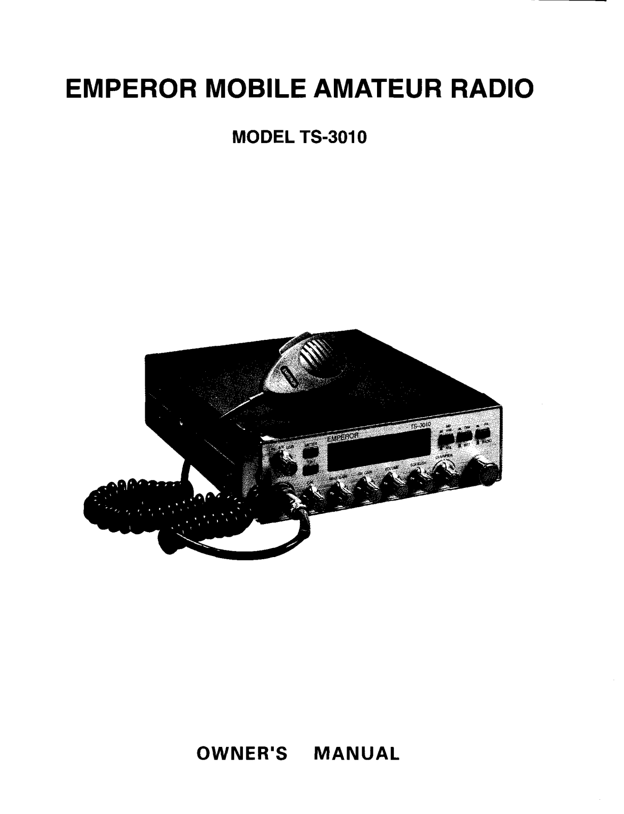 Emperor Shogun TS-3010 User guide