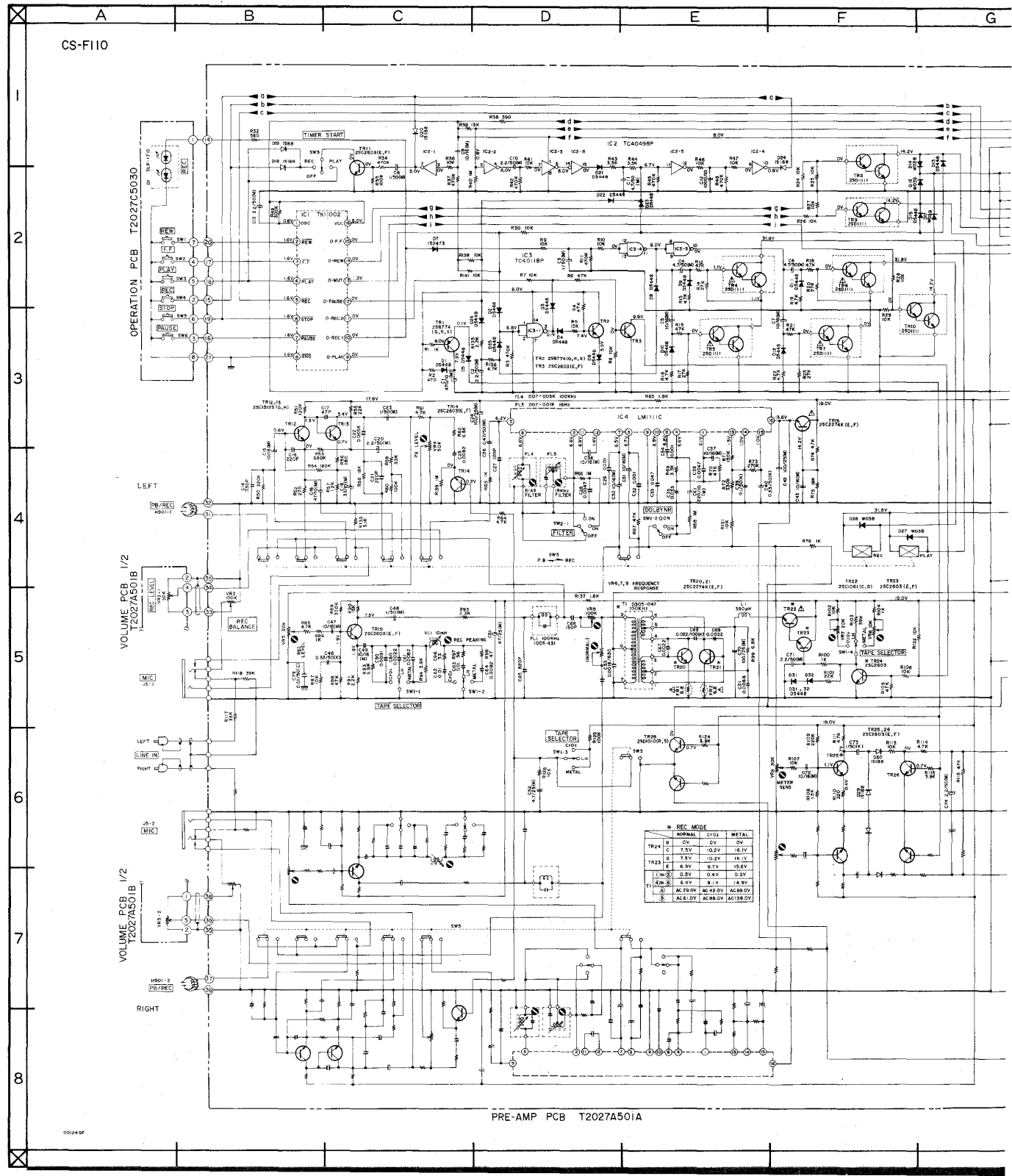 Akai CSF-110 Schematic