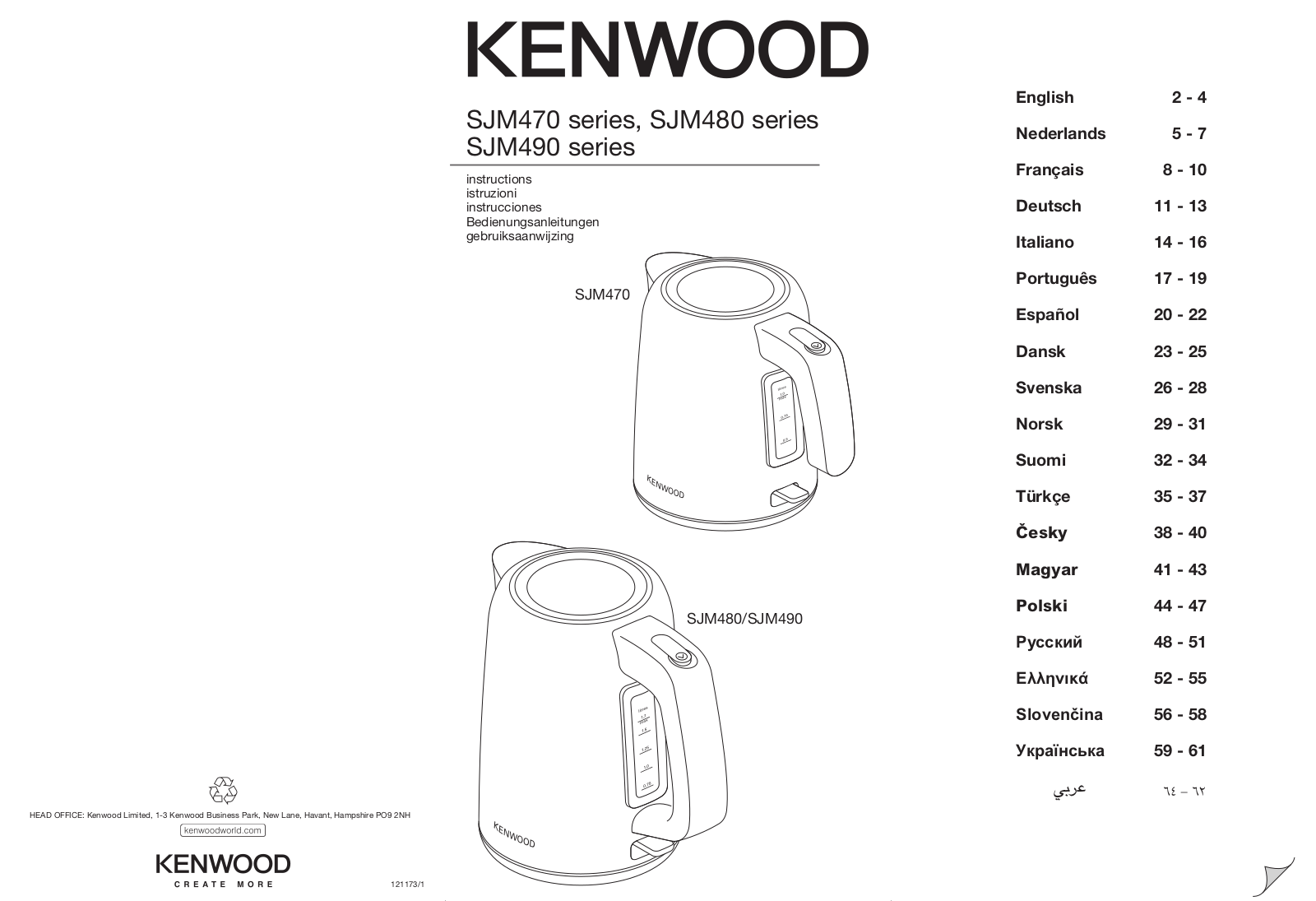 Kenwood SJM 490 User Manual