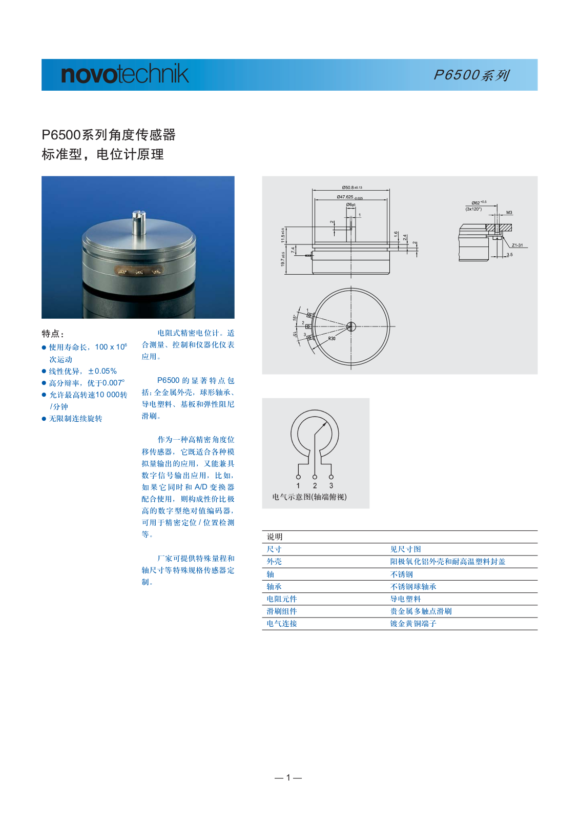 novotechnik P6500 User Manual