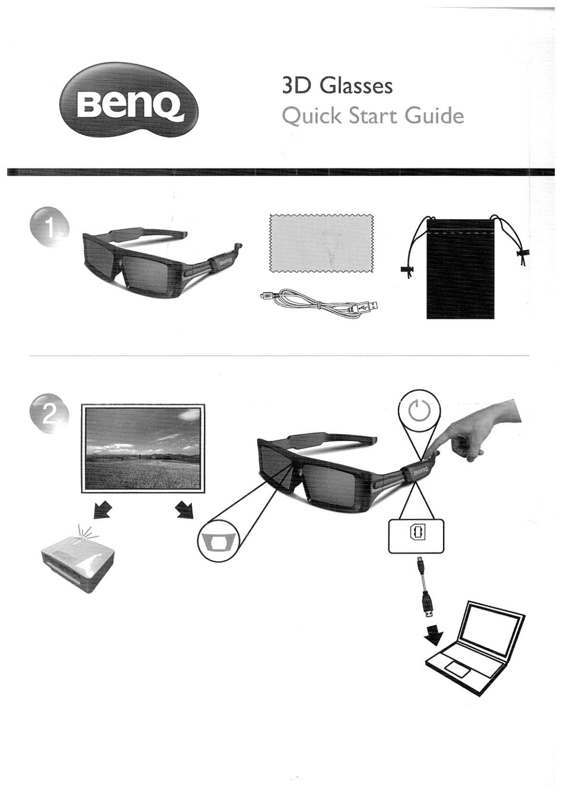 BenQ 3D Glasses Quick Start Guide