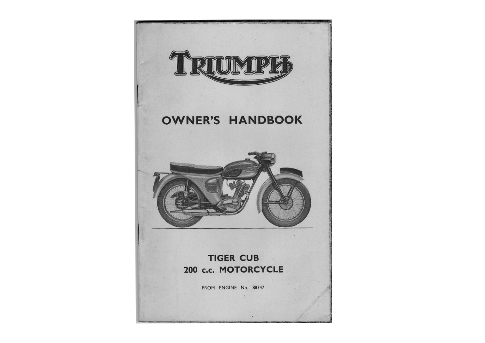 Triumph 200 Tiger Club Owner's manual