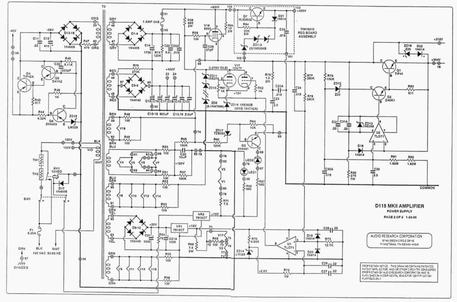 Audio Research d 115 mk ii schematic - ManualMachine.com