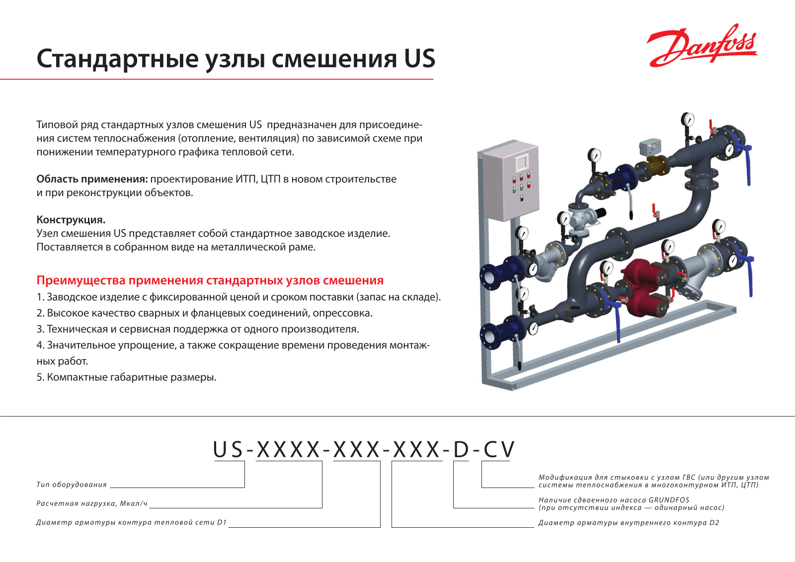 Danfoss US-1400-125-150, US-1200-100-150, US-200-50-65, US-400-65-100, US-600-80-125 Data sheet