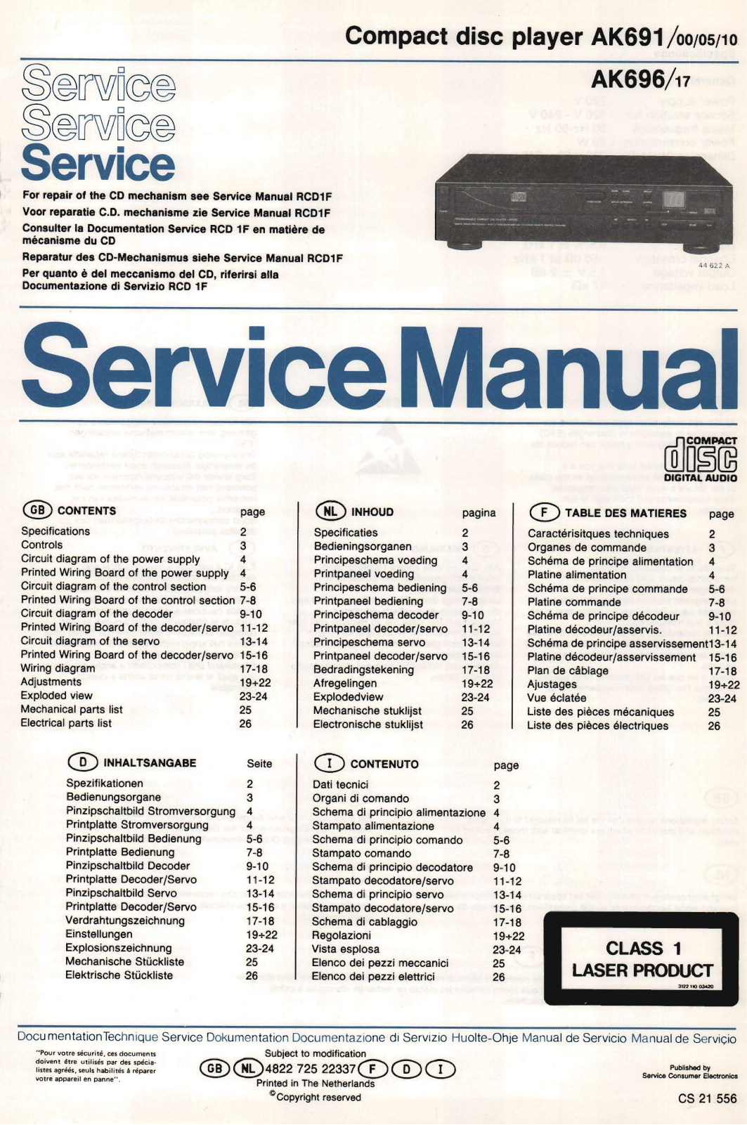 Philips AK-691 Service Manual